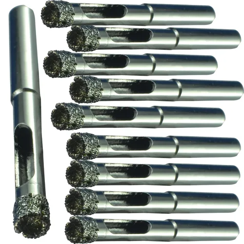 Vista 51 de Kit de brocas de diamante para azulejos - Juego de vidrio y porcelana, paquete de 5: 3/16", "1/4", "1/2" brocas de diamante para cerámica