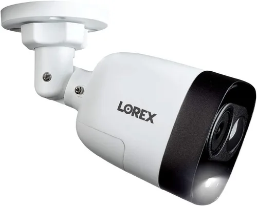 Vista 3 de Lorex Cámara de seguridad analógica de 1080p para interior/exterior, cámara de bala adicional para sistema de vigilancia con cable, disuasión activa