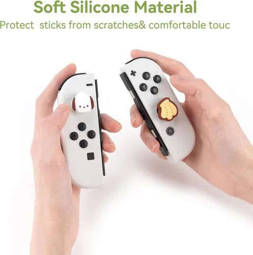 Vista 3 de Yocore Thumb Grips, Soft Silicone Joystick Caps for SwitchOLEDSwitch Lite, 4 Pcs