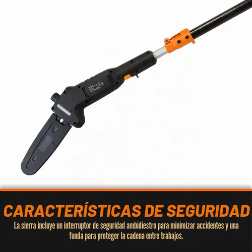 Vista 8 de WEN 4019 Sierra de poste telescópica eléctrica de 8 pulgadas de 6 amperios, eléctrica con cable - Negro y naranja