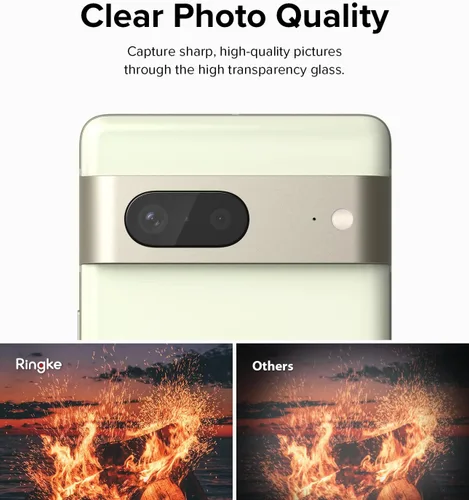 Vista 5 de Ringke Protector de lente de cámara [3 unidades/protección multicapa] compatible con Google Pixel 7, protector de lente de cámara de vidrio templado