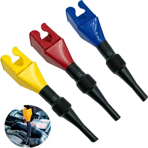 Vista 12 de Embudo de plástico retráctil para cambio de aceite para automóviles y motocicletas (A-Blue+White)