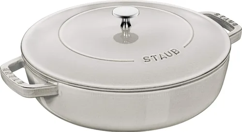 Vista 6 de staub Braiser 40501-484 - Sartén para saltear Campagne, 9.4 pulgadas (9.4 in), ambas manos, olla esmaltada fundida, tipo poco profundo, Sukiyaki