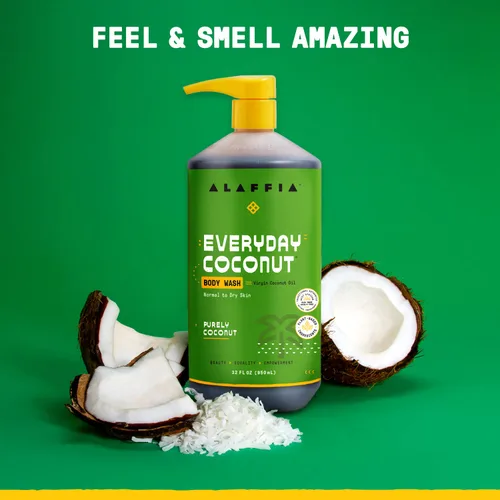 Vista 6 de Alaffia Shampoo, EveryDay Coconut Paquete de 2 – Champú de coco puro con extractos de coco, jengibre y café para aclarar el cabello normal a seco