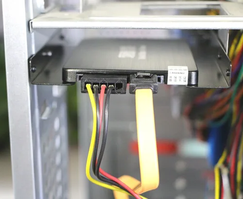 Vista 6 de Paquete de 2 bahías de disco duro SSD HDD de 2.5" a 3.5" Soporte de soporte de montaje de metal para PC (soporte)