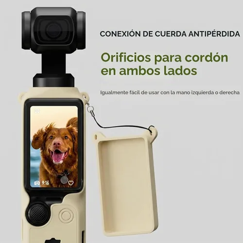 Vista 7 de Funda protectora para cámara DJI Osmo Pocket 3/Xtra Muse, funda de silicona suave con 2 protectores de pantalla y lente, accesorios de cuerpo