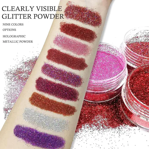 Vista 6 de Animakeup Kawaii Kisses - Kit de labios con purpurina de 4 colores, pastel de arándanos, acabado metálico y brillante con base para labios y pincel