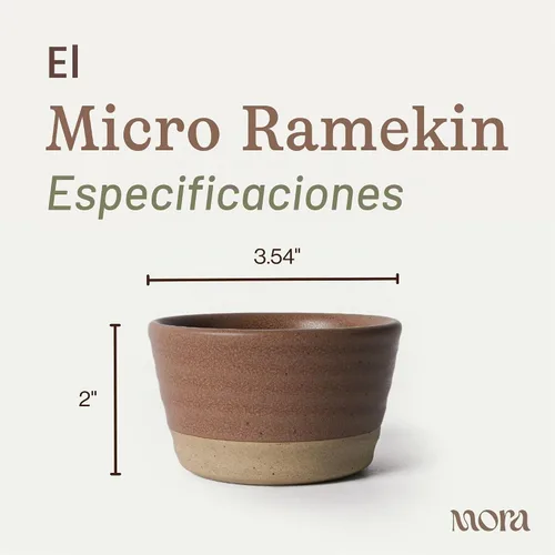 Vista 2 de Mora Micro Ramekins Juego de 4, Moldes de Cerámica para Hornear de 6 oz - Aptos para Microondas, Horno y Lavavajillas - Harvest