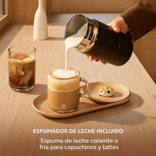 Vista 7 de Nespresso Vertuo Next - Cafetera prémium para café y espresso de Breville con espumador de leche Aeroccino