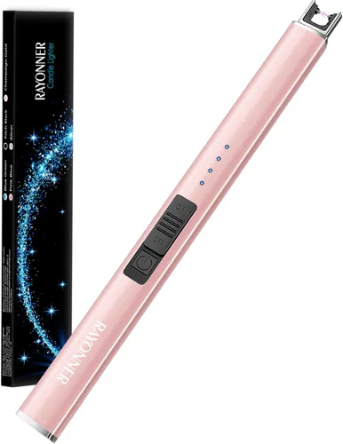 Vista 9 de Encendedor eléctrico con bloqueo de seguridad USB recargable a prueba de viento y sin llama de arco de plasma para rellenos de cestas de Pascua