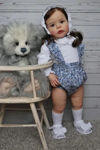Vista 4 de cosheng Muñecas realistas de bebé Reborn de 24 pulgadas, muñeca Reborn realista recién nacida, de vinilo suave, juguete para niños a partir de 3 años