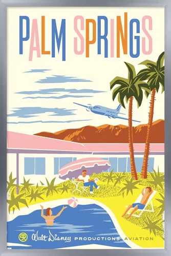 Vista 6 de Disney Mickey Mouse One: Walt's Plane - Póster de pared de Trends International de Palm Springs, 24 x 36 pulgadas, versión premium sin marco