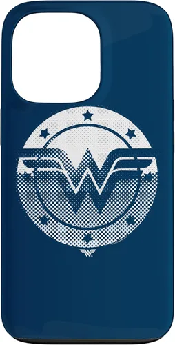 Vista 10 de Wonder Woman Funda con logotipo de escudo de medio tono para iPhone 17