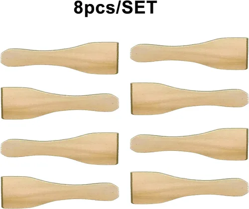Vista 3 de Espátula de raclette de madera para sartenes antiadherentes, parrillas de queso, tablas gourmet, sartenes, fondue, 8