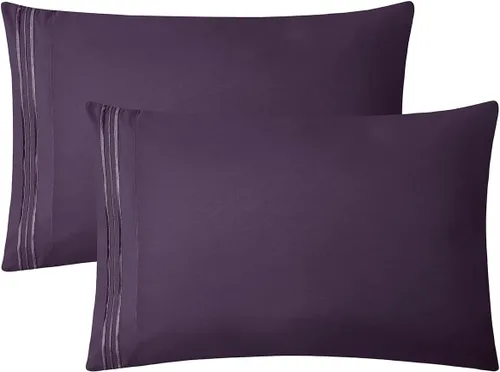 Vista 38 de Clara Clark Fundas de almohada de tamaño estándar – Funda de almohada ultra suave, fundas de almohada de microfibra ligera tamaño Queen – Juego de 2