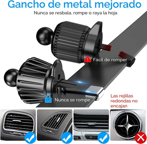 Vista 8 de Coolpow para Soporte de Coche MagSafe【Parabrisas+Ventilación+Tablero】Soporte Magnético de Teléfono para Coche Soporte de Montaje de Teléfono Negro