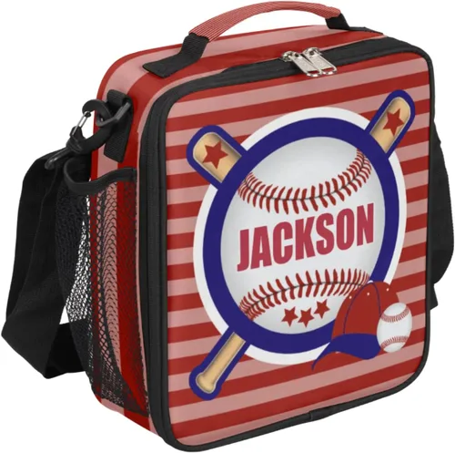 Vista 24 de Bolsa de almuerzo personalizada para niñas, niños, adolescentes, hombres y mujeres, regalo personalizado, bolsa de almuerzo de voleibol, color dorado