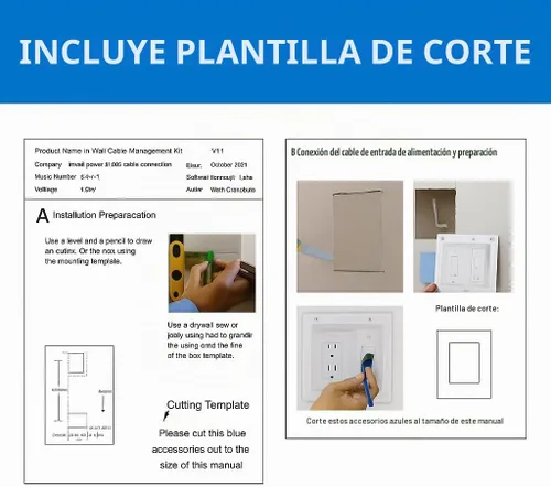 Vista 4 de Kit corrector de cable de pared