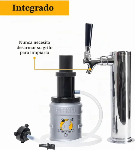 Vista 2 de Bar-King Kit de limpieza de línea de cerveza Kegerator de conexión rápida. Ahora limpia tus líneas de cerveza tan fácilmente como cambiar un barril.