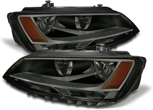 Vista 8 de AKKON - Para faros delanteros con bisel negro 11-18 VW Jetta, reemplazo directo izquierdo + par derecho