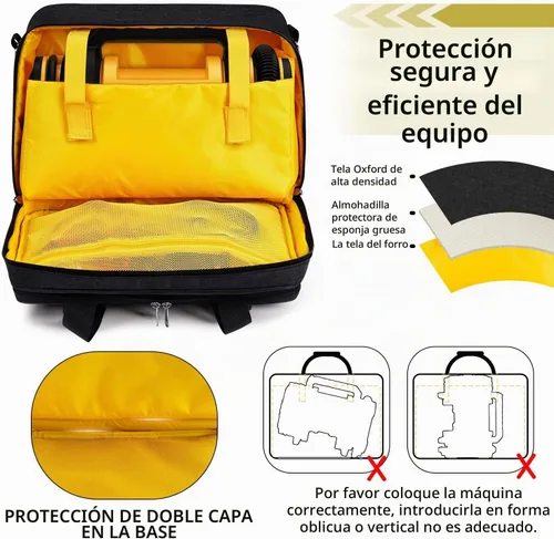 Vista 5 de Funda compatible con el inflador de neumáticos DEWALT (DCC020IB), bolsa de almacenamiento para infladores de neumáticos de automóvil, compresor