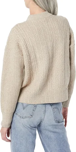 Vista 2 de Tienda Essentials Suéter moderno de cuello redondo suave al tacto para mujer (disponible en tallas extragrandes)