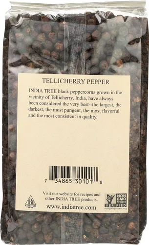 Vista 3 de India Tree Pimienta Tellicherry, 11 oz