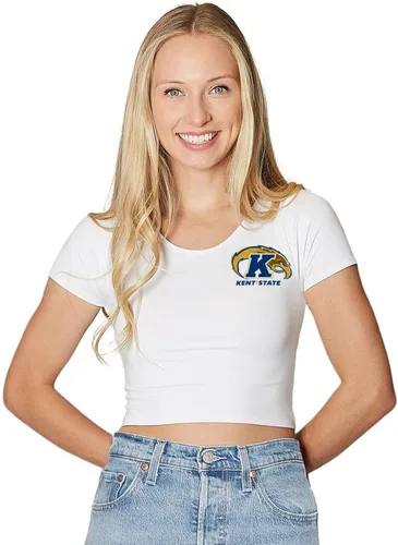 Vista 117 de Lojobands Camiseta corta ajustada para mujer, hecha en Estados Unidos, talla única