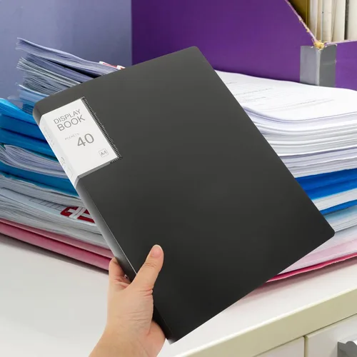 Vista 2 de MAGICLULU Organizador colgante Carpeta de archivos Organizador de archivos Mango de gran capacidad para oficina Pp Material Binder