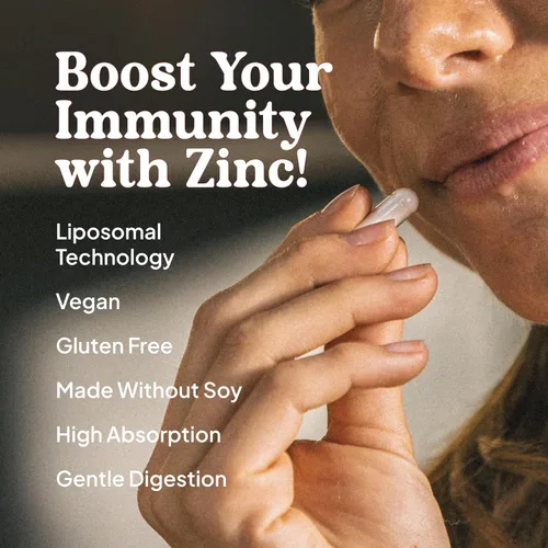 Vista 3 de KAL Zinc liposomal de 30 mg, suplemento para función celular y apoyo inmunológico, suplementos de zinc de absorción mejorada, vegano, sin gluten