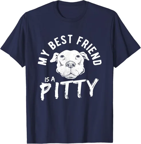 Vista 78 de My Best Friend Is A Pitty Pitties Pitbull - Camiseta Negro