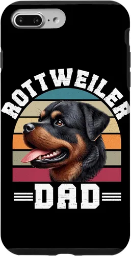 Vista 12 de Rottweiler Dad Rottie Father Dog Parent Father's Day Retro Case for iPhone 16