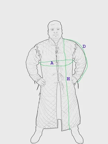Vista 6 de Medieval grueso acolchado de longitud completa mangas Gambeson capa Aketon chaqueta armadura, tela de algodón