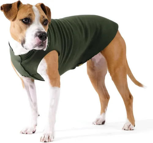 Vista 4 de Abrigo elástico de lana para perro, ropa suave y cálida para perro, suéter elástico para mascotas, lavable en lavadora, ecológico, para todo el año