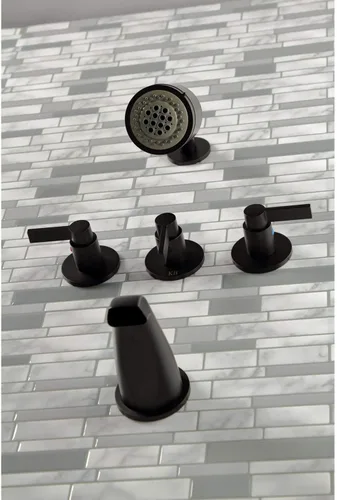 Vista 3 de Kingston KBX8133NDL - Grifo para bañera y ducha, latón antiguo
