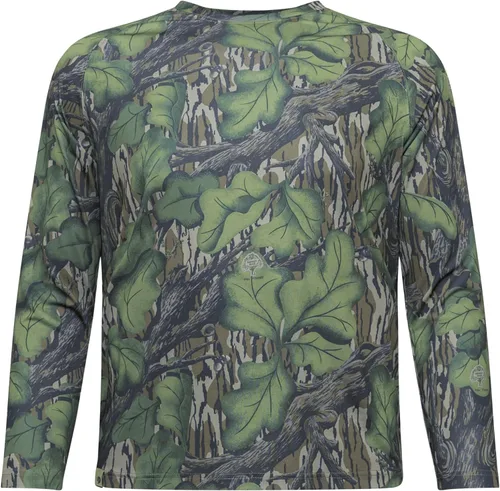 Vista 13 de Camisas Mossy Oak de caza para hombre, de manga larga, con camuflaje Bottomland