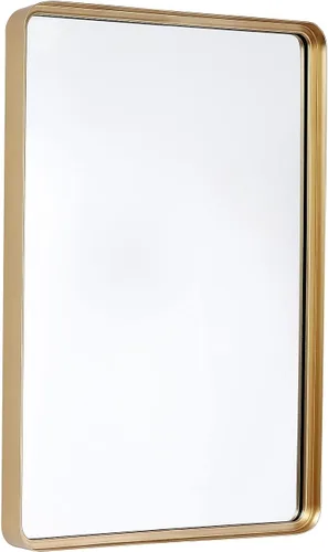 Vista 9 de Flash Furniture Janinne - Espejo rectangular de pared, espejo de acento negro mate, espejo de tocador de 20 x 30 pulgadas, para baño, tocador