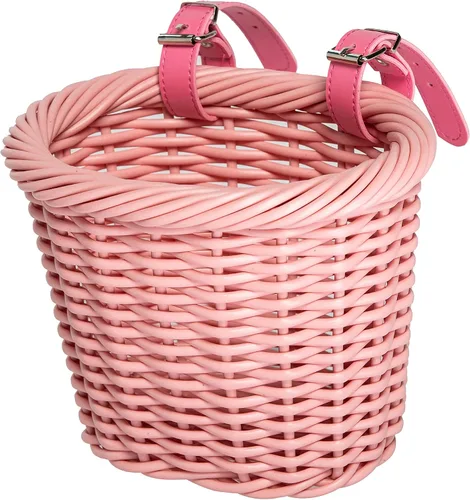 Vista 12 de MEGHNA Mini cesta tejida para bicicleta para manillar de bicicleta para niña y niño para scooter, varios colores Azul