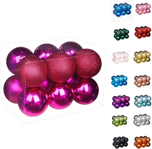 Vista 56 de Emopeak - Juego de 24 esferas navideñas, ornamentos irrompibles, 4 estilos, decoración colgante para árbol de Navidad, boda o fiesta