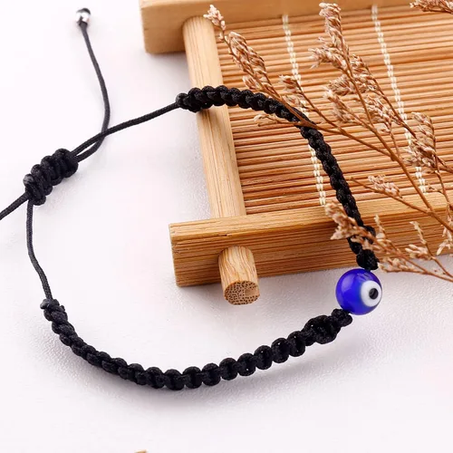 Vista 24 de SUMMER LOVE Handmade Jewelry Evil Eye Bracelets with Card,Black Red String Bracelets Kabbalah Protection Luck Amulet for Women Men Friends Pulseras