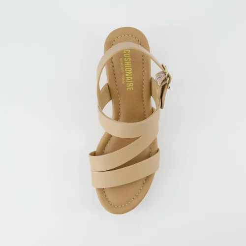 Vista 6 de CUSHIONAIRE Sandalia Russ de cuña de corcho para mujer + espuma viscoelástica, anchos disponibles