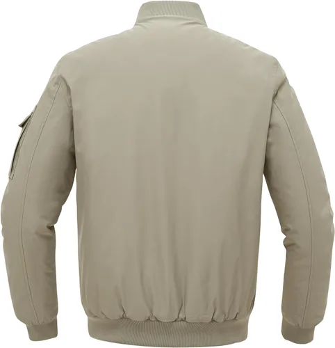 Vista 2 de BGOWATU - Chaqueta para hombre, impermeable, acolchada, tipo bomber, casual, para otoño e invierno, cálida y acolchada