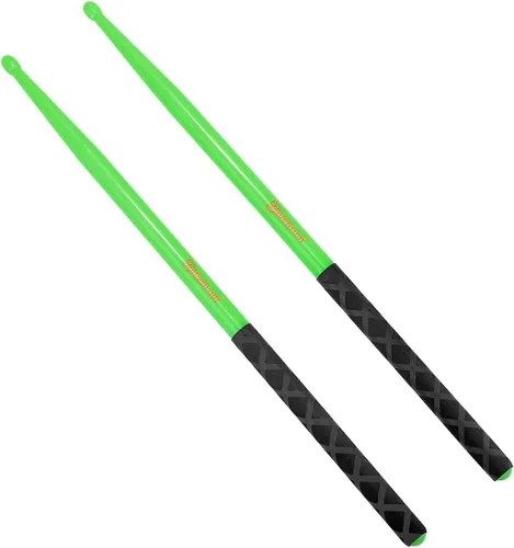 Vista 11 de Musfunny Baquetas con mangos antideslizantes para set de batería, baquetas de madera 5A de ejercicio para adultos, accesorios de percusión