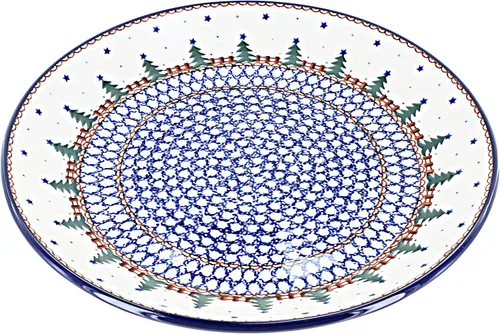 Vista 12 de Cerámica pulida de rosa azul – Plato de cena Athena marrón – 10.5 pulgadas de diámetro – Ideal para comidas diarias, comidas informales o como