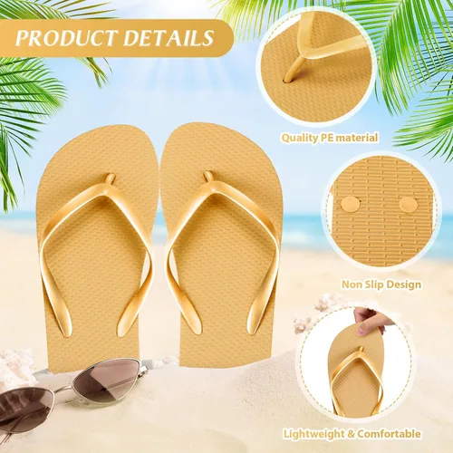 Vista 2 de Unittype 72 pares de sandalias a granel para invitados de boda, fiesta, paquete de sandalias casuales con tarjetas de varios tamaños, letrero