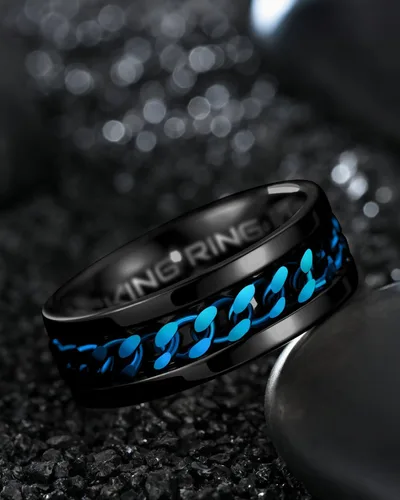 Vista 17 de King Ring 8mm Spinner Ring – Fidget Ring for Men & Women – Designed in USA