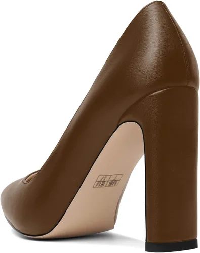 Vista 7 de SHOWFOREST Zapatos de tacón alto para mujer, sexy, con puntera puntiaguda, mate, de 4 pulgadas