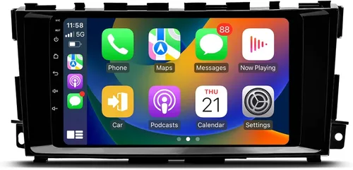Vista 8 de 9 pulgadas Apple Car Play Radio XC003 Arnés para Nissan Altima 2008-2012, Android 13 6G 128G pantalla táctil estéreo de coche con Android