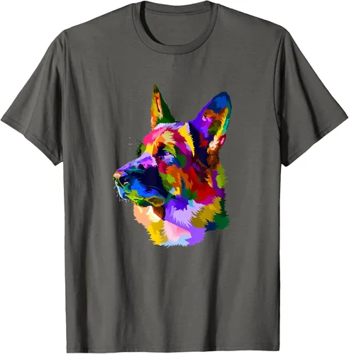 Vista 85 de Camiseta para dueño de perro de pastor alemán, Negro