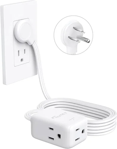 Vista 17 de NUTICT Cable de extensión corto de 6 pulgadas, extensor de 3 salidas con protector de sobretensiones 900J, 15A/1875W, certificado ETL, divisor